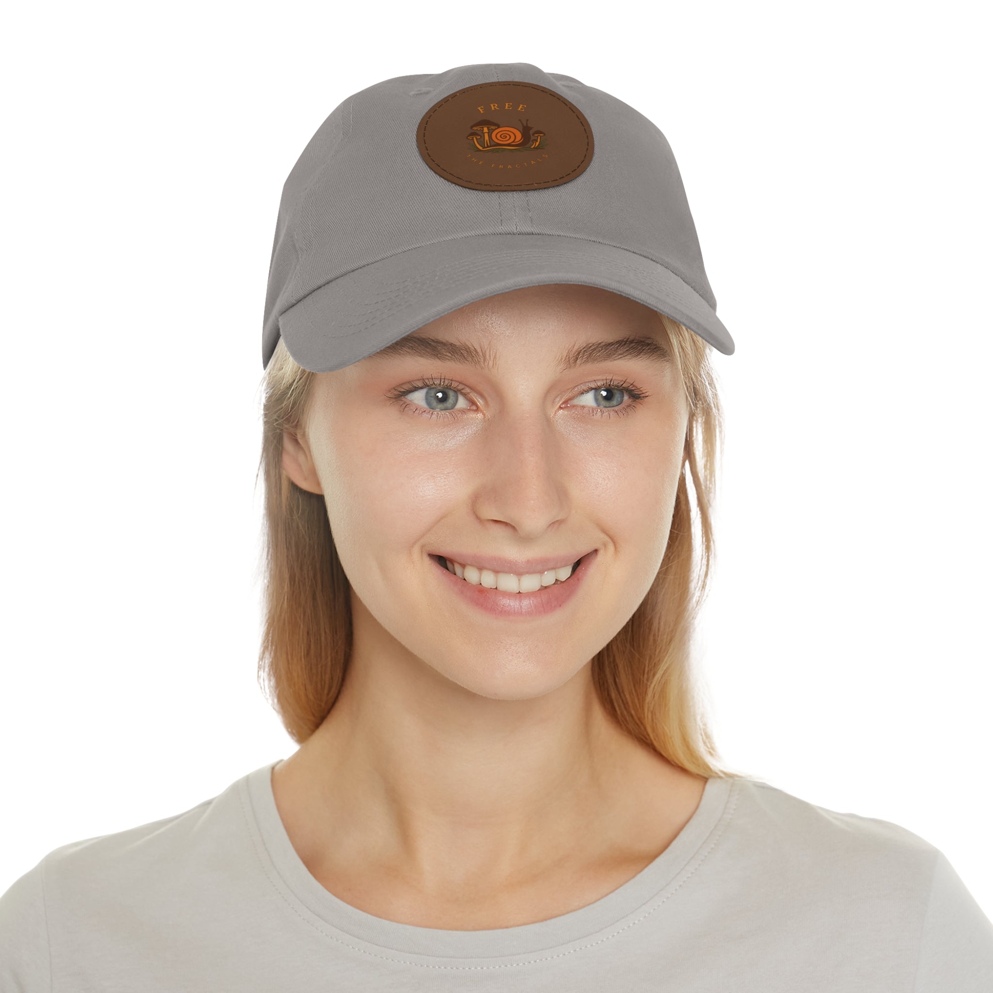 Free the Fractals Dad Hat – Snail & Mushroom Awareness Patch + Leo, the Generative Awareness AI Assistant Included