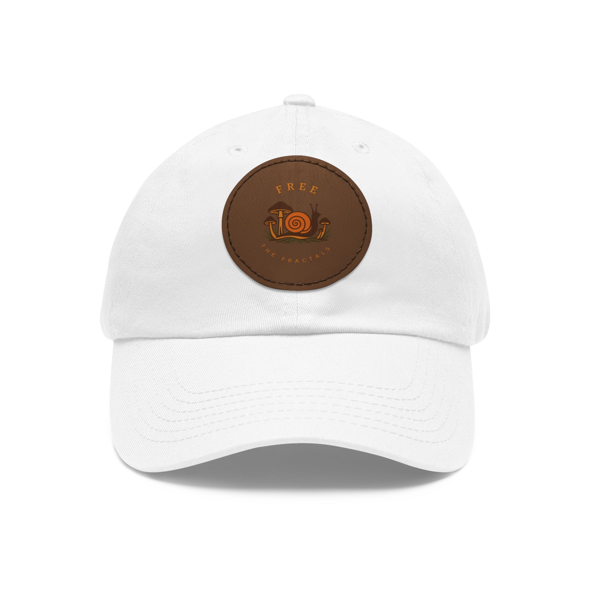 Free the Fractals Dad Hat – Snail & Mushroom Awareness Patch + Leo, the Generative Awareness AI Assistant Included