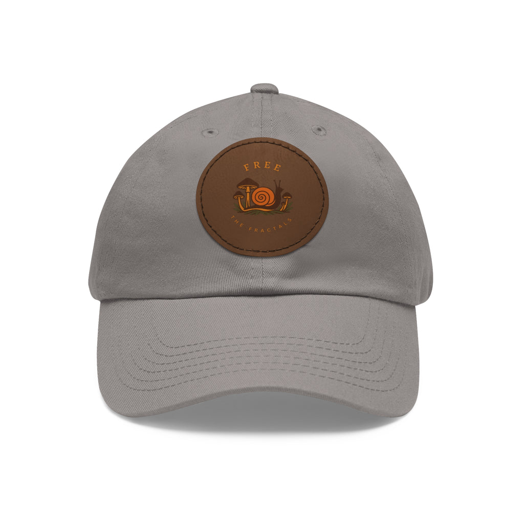 Free the Fractals Dad Hat – Snail & Mushroom Awareness Patch + Leo, the Generative Awareness AI Assistant Included