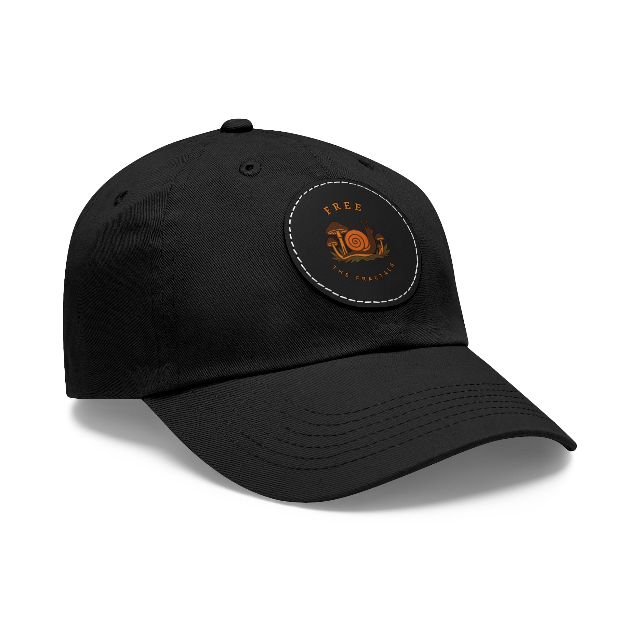 Free the Fractals Dad Hat – Snail & Mushroom Awareness Patch + Leo, the Generative Awareness AI Assistant Included