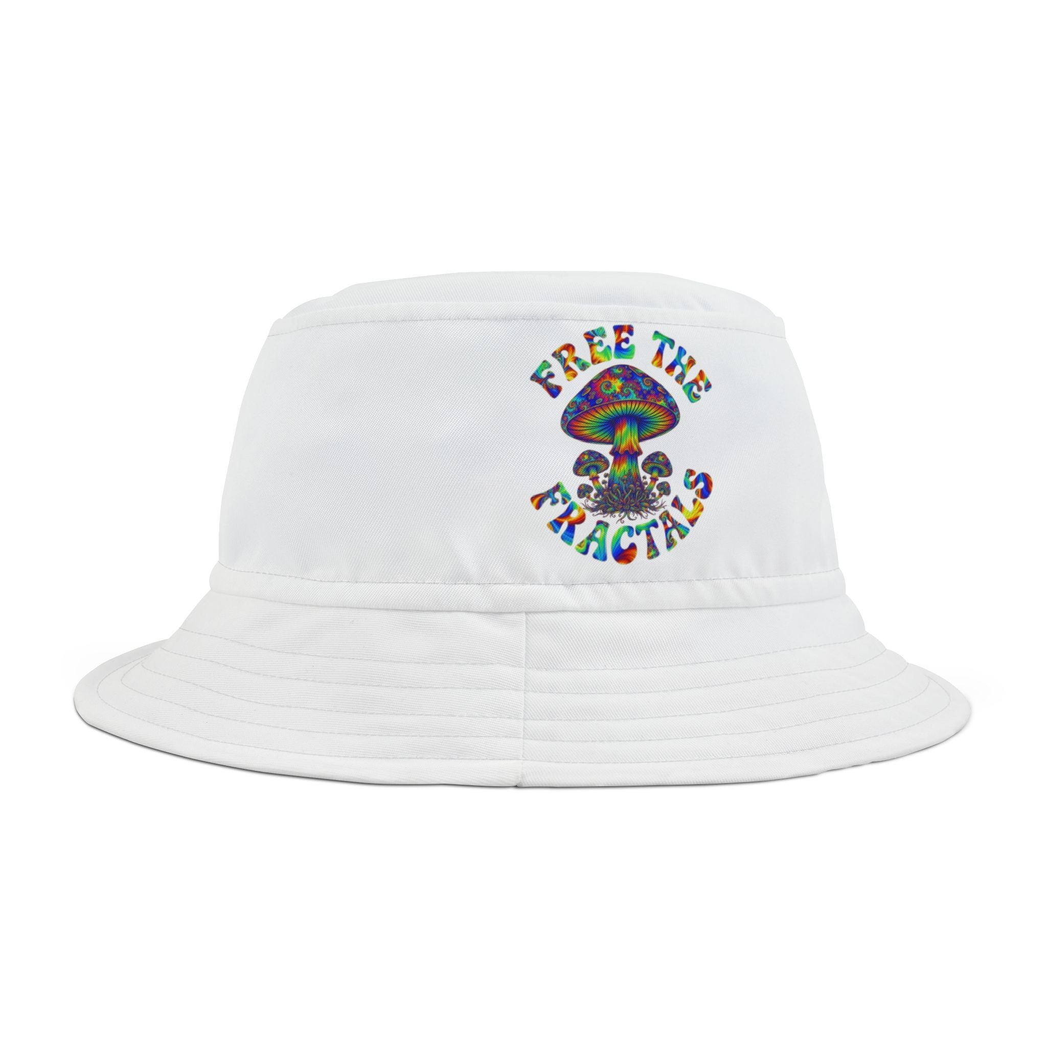 Free the Fractals Psychedelic Bucket Hat – Mushroom Awareness Design + Leo, the Generative Awareness AI Assistant Included