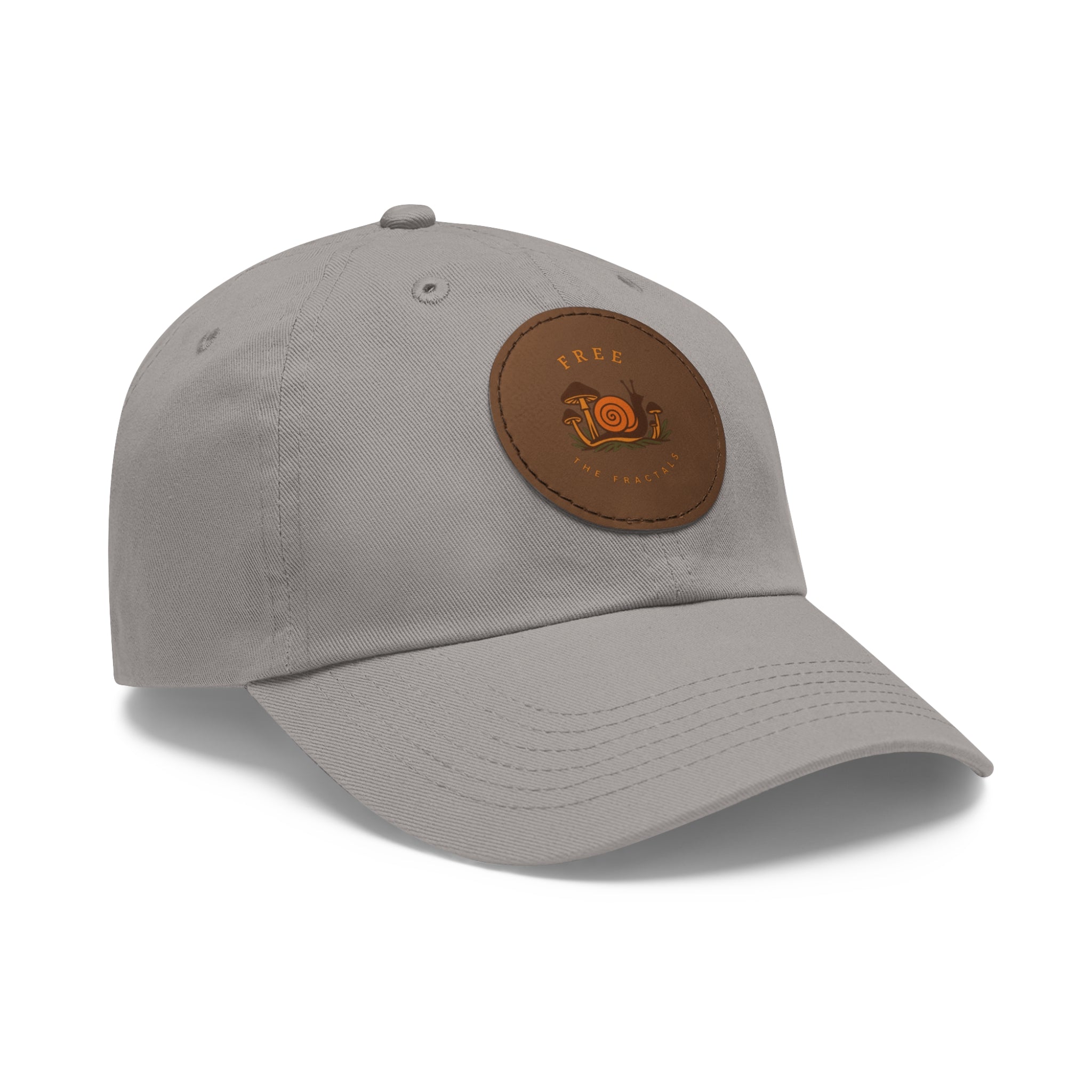 Free the Fractals Dad Hat – Snail & Mushroom Awareness Patch + Leo, the Generative Awareness AI Assistant Included