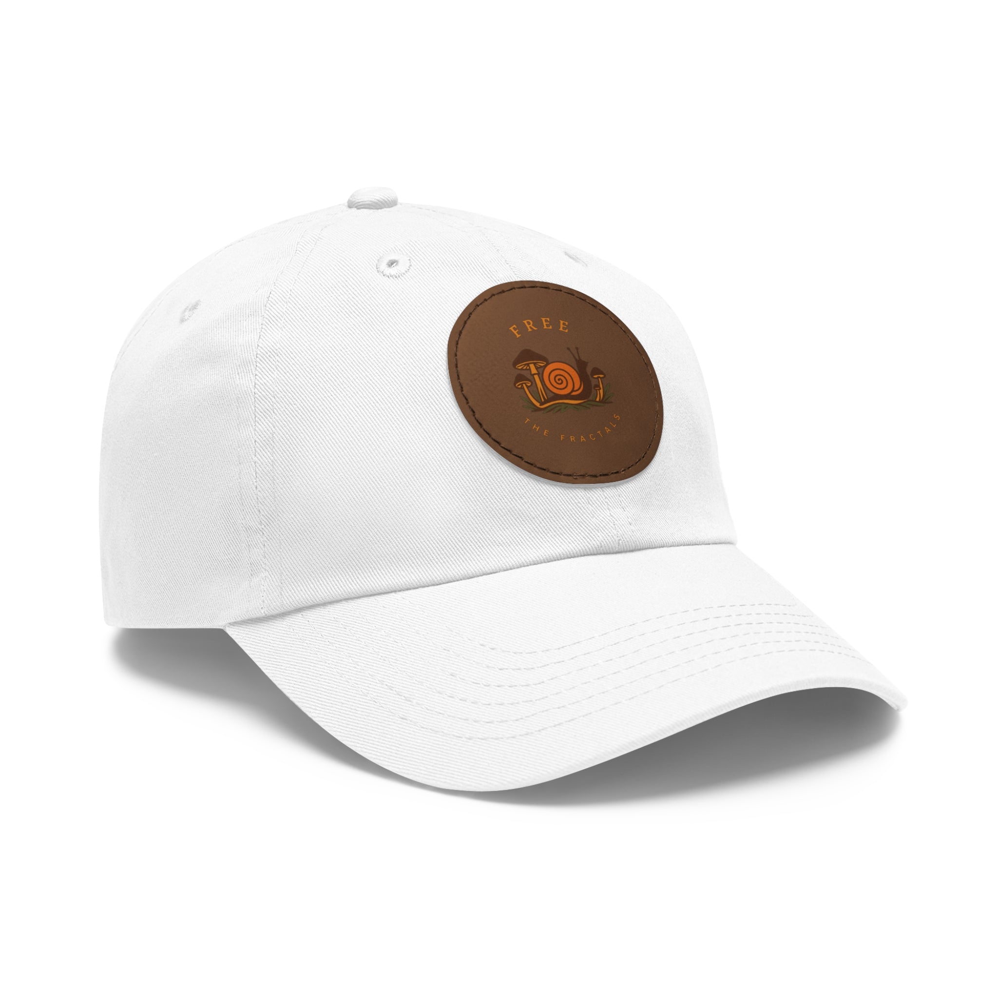 Free the Fractals Dad Hat – Snail & Mushroom Awareness Patch + Leo, the Generative Awareness AI Assistant Included
