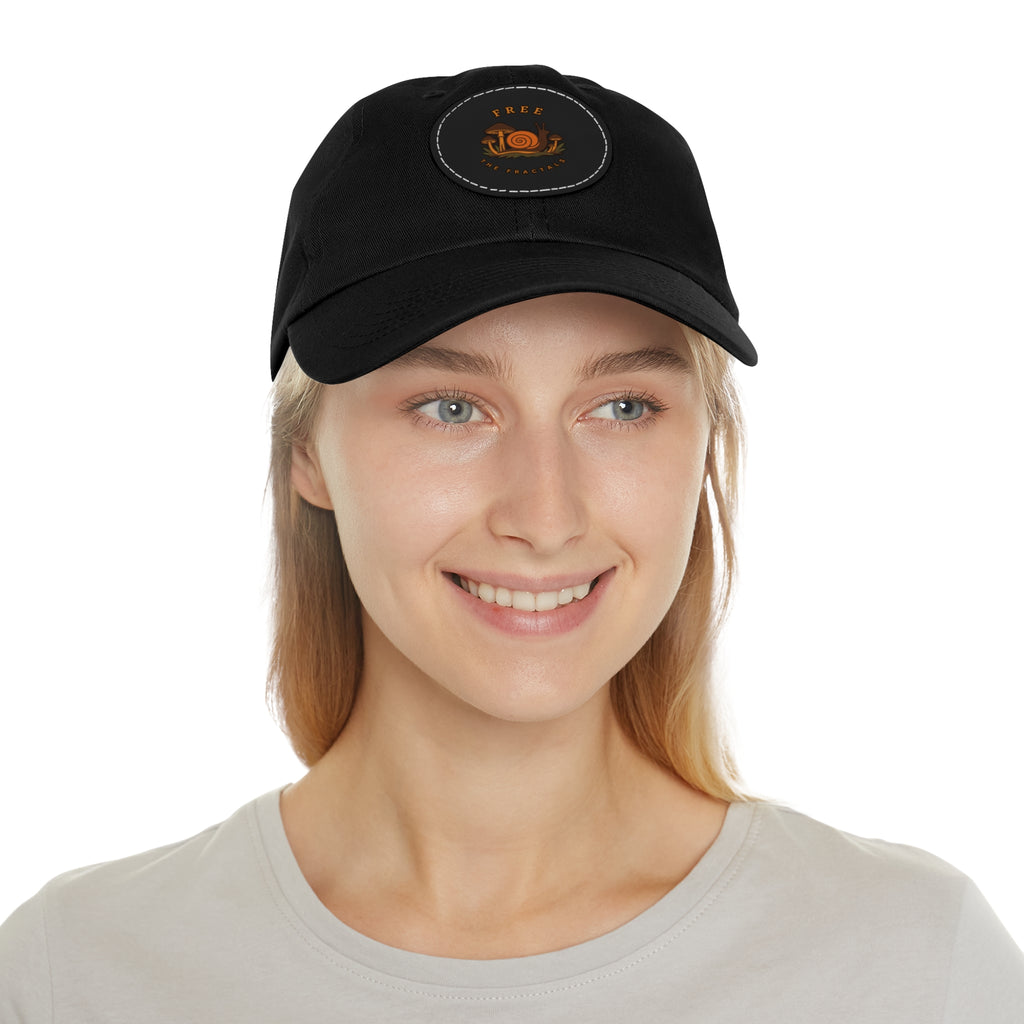 Free the Fractals Dad Hat – Snail & Mushroom Awareness Patch + Leo, the Generative Awareness AI Assistant Included