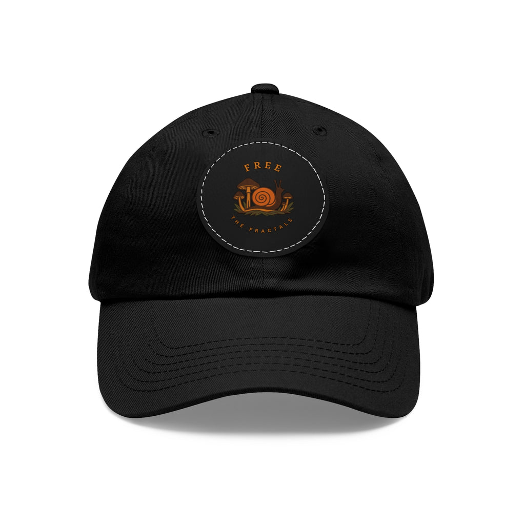 Free the Fractals Dad Hat – Snail & Mushroom Awareness Patch + Leo, the Generative Awareness AI Assistant Included