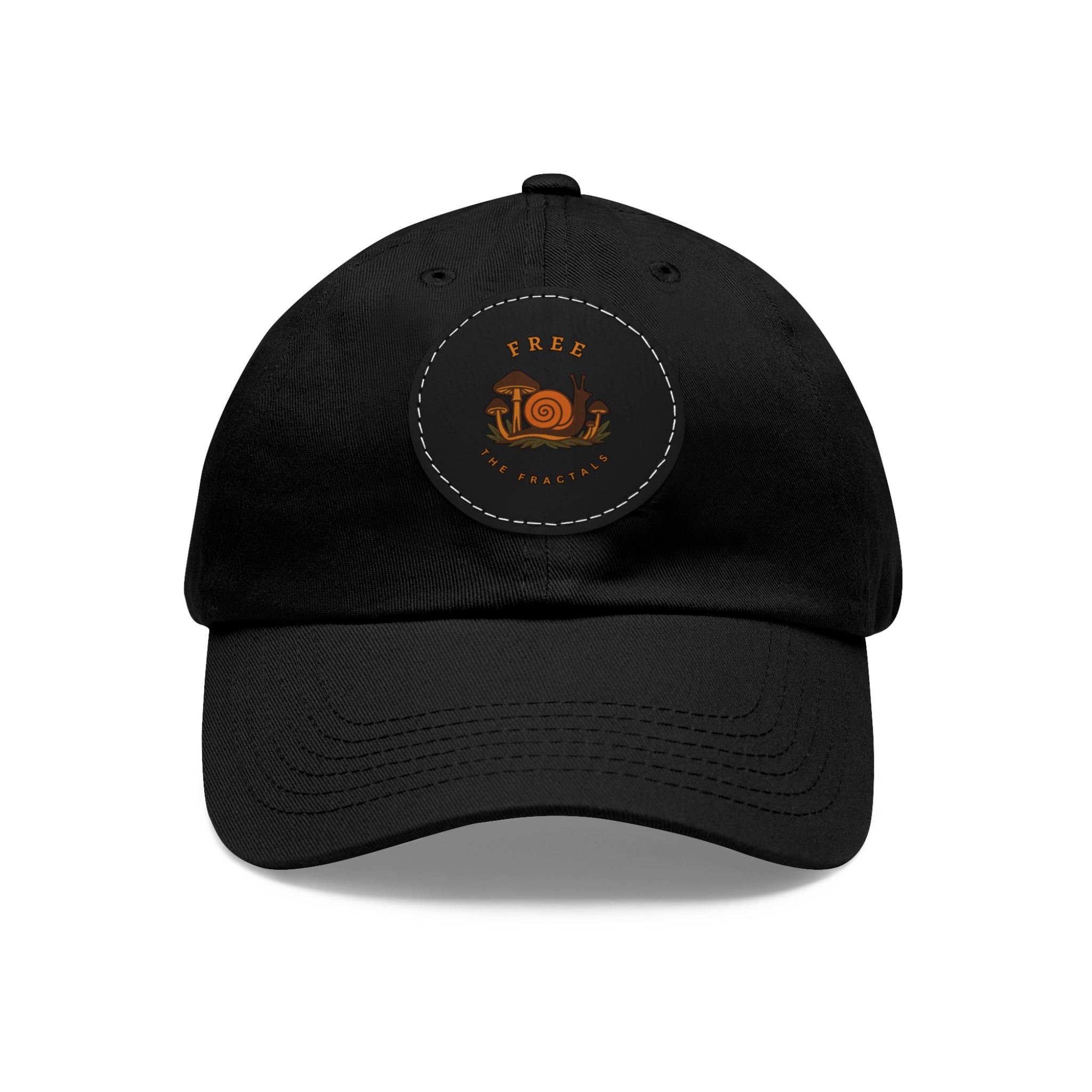 Free the Fractals Dad Hat – Snail & Mushroom Awareness Patch + Leo, the Generative Awareness AI Assistant Included